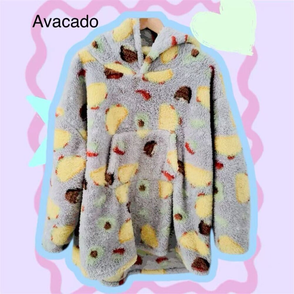 Oversized Wearable Blanket Hoodie for Kid Women Men Avacado  camo snuggie NWT